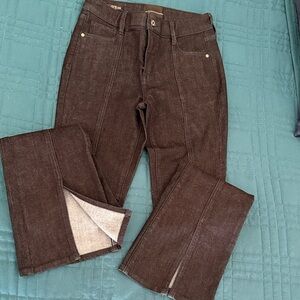 White House Black Market Black High-Rise Skinny Flare Jeans